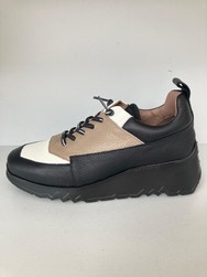 WONDERS E6711 Sneakers noir/taupe/cru