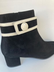 PLUMERS 5241 Bottines en nubuck noir