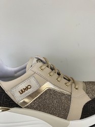 LIU JO Sneakers ALYSSA01 beige paillette/marron