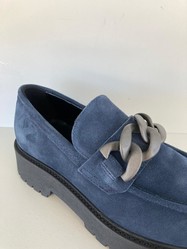 NERO GIARDINI 205110 Mocassin nubuck bleu