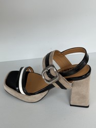 CASTA EDEN Sandales vernis noir
