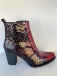 LA VIE EST BELLE Bottines SALLY croco verni bordeaux